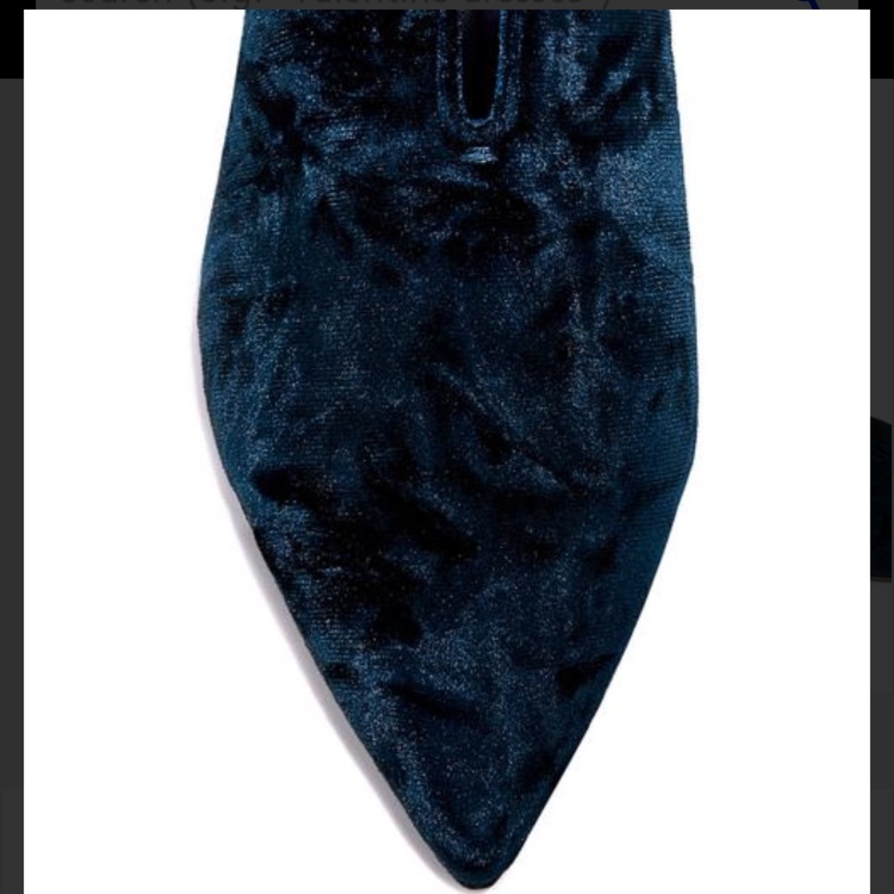 Mules /Slides, flat, crushed velvet